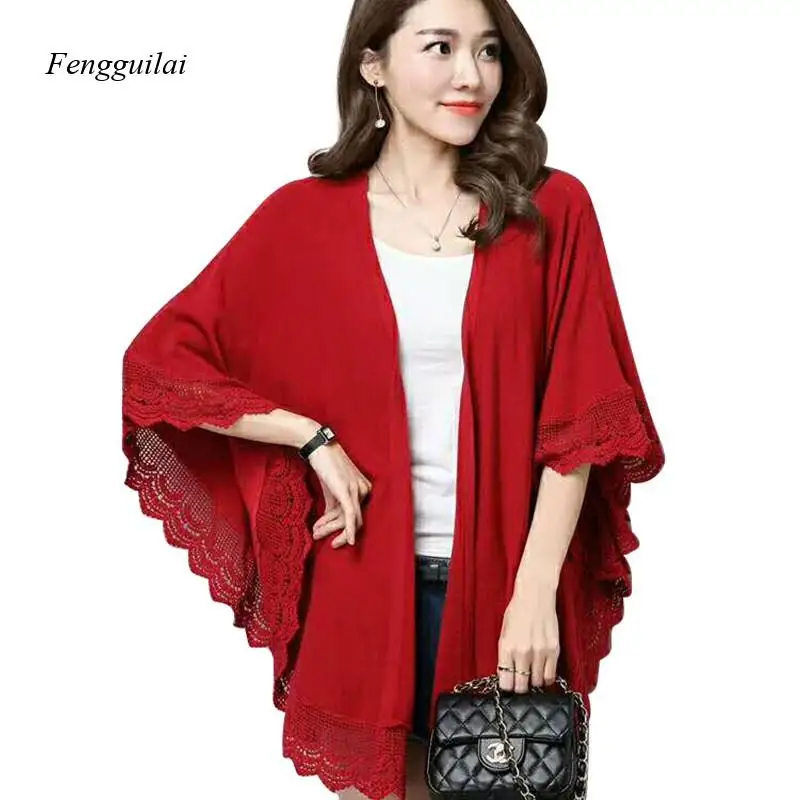 Новый стильный вязаный свитер - Женский кардиган средней длины - Вязаный свитер с кружевными рукавами «летучая мышь» - Женская верхняя одежда в корейском стиле
Новый стильный вязаный свитер - Женский кардиган средней длины - Вязаный свитер с кружевными рукавами «летучая мышь» - Женская верхняя одежда в корейском стиле