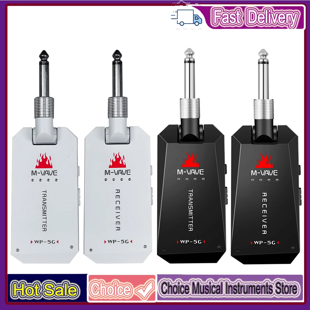 M-VAVE WP-5G 5.8G Wireless Guitar System Rechargeable Audio Transmitter Receiver Guitar Amplifier Guitar Parts Type-C Cable
M-VAVE WP-5G 5.8G Wireless Guitar System Rechargeable Audio Transmitter Receiver Guitar Amplifier Guitar Parts Type-C Cable
