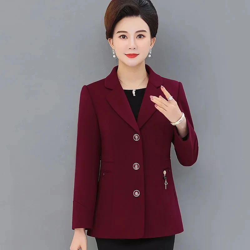 Blazer Womens 2024 Spring Autumn New Fashion Slim All-match Suit Jacket Women Middle-aged Mother Short Thin Section Outerwear
Blazer Womens 2024 Spring Autumn New Fashion Slim All-match Suit Jacket Women Middle-aged Mother Short Thin Section Outerwear