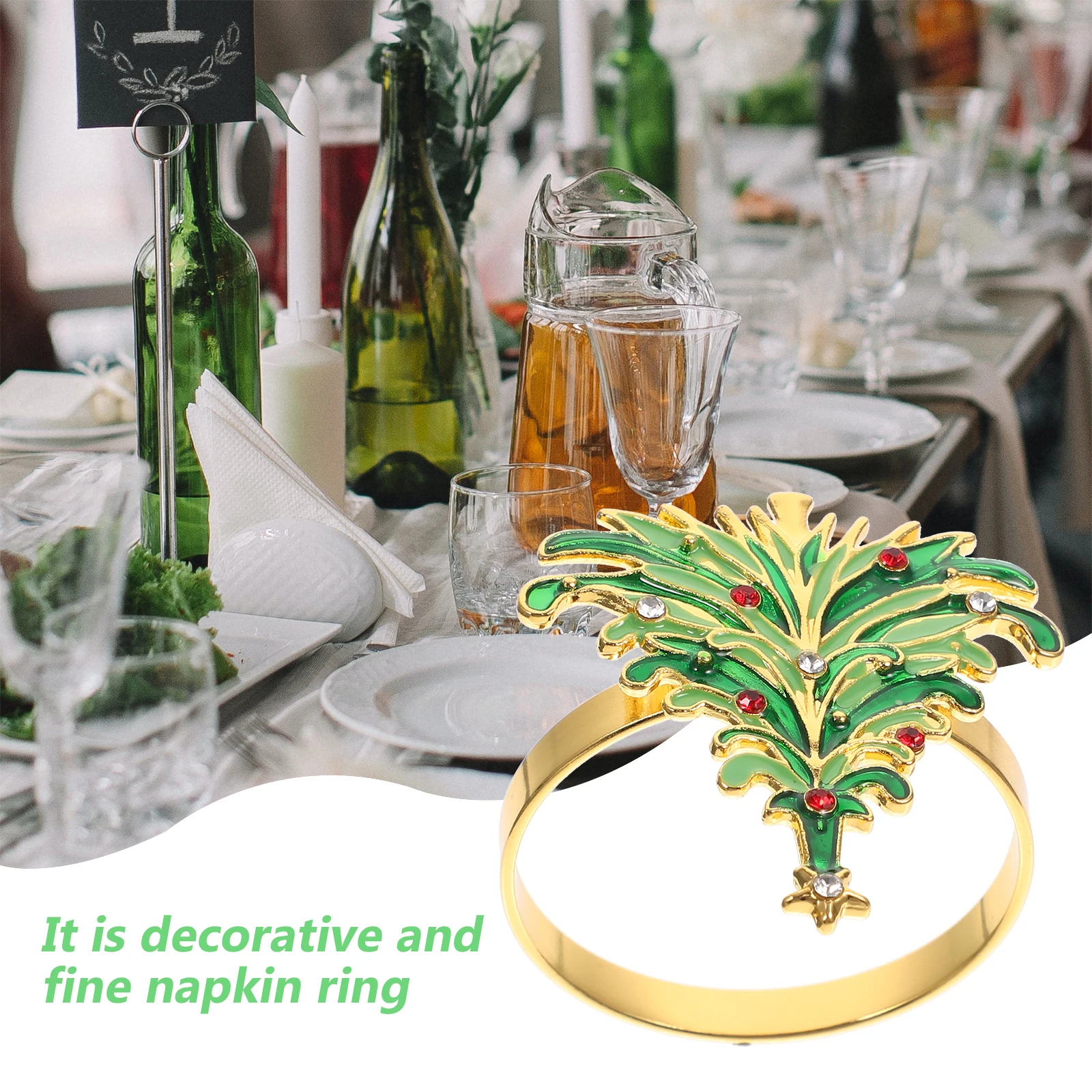 6 Pcs Napkin Ring Metal Christmas Tree Design Easy Clean Decorative Buckle Long Life Sturdy Lightweight Table Setting
6 Pcs Napkin Ring Metal Christmas Tree Design Easy Clean Decorative Buckle Long Life Sturdy Lightweight Table Setting