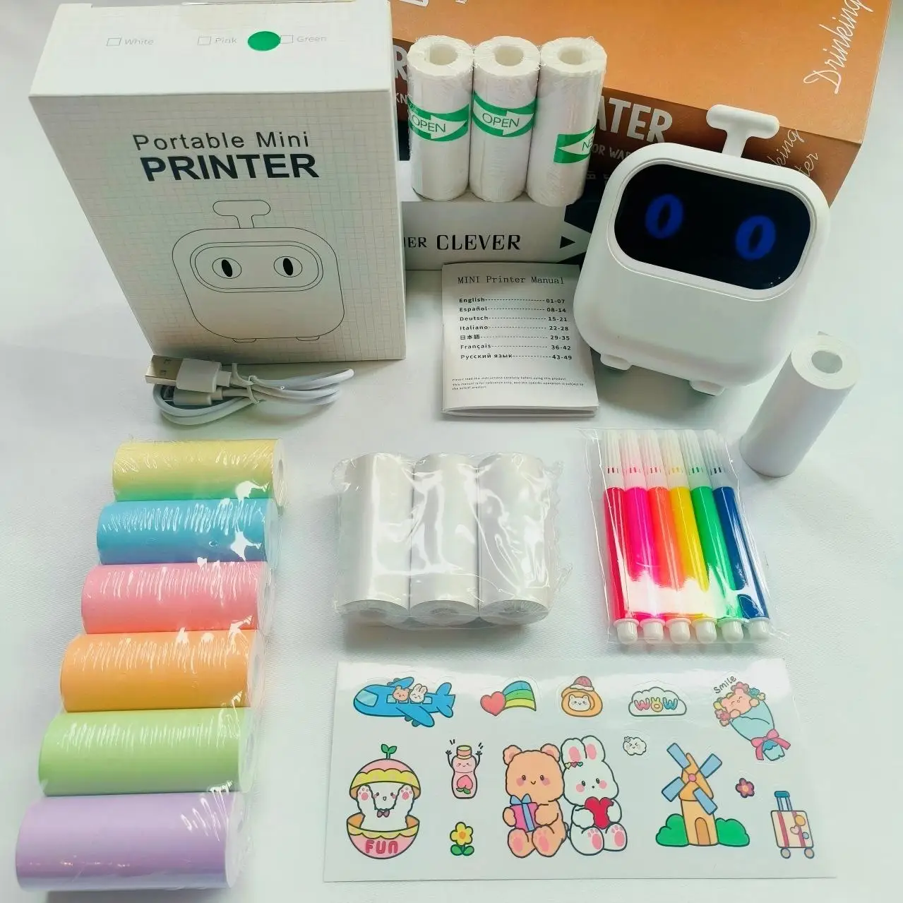 New Mini Portable Bluetooth Printer, USB Rechargeable Print Sticky Notes, Photos, Labels, DIY Drawings, Cute Design, Perfect Set
New Mini Portable Bluetooth Printer, USB Rechargeable Print Sticky Notes, Photos, Labels, DIY Drawings, Cute Design, Perfect Set