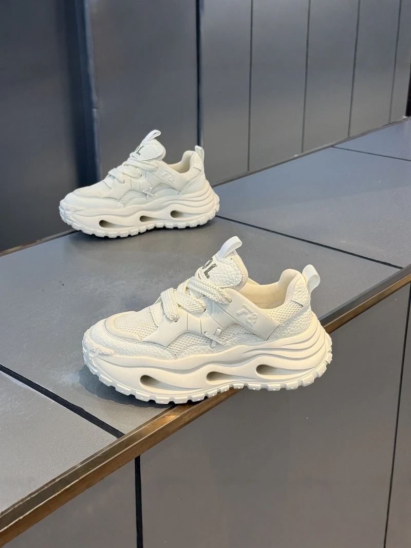 Men's Summer Casual Versatile Breathable Mesh Low Top Dad Shoes Outdoor Sports Thick Bottom Heightening Trendy White Sneakers
Men's Summer Casual Versatile Breathable Mesh Low Top Dad Shoes Outdoor Sports Thick Bottom Heightening Trendy White Sneakers