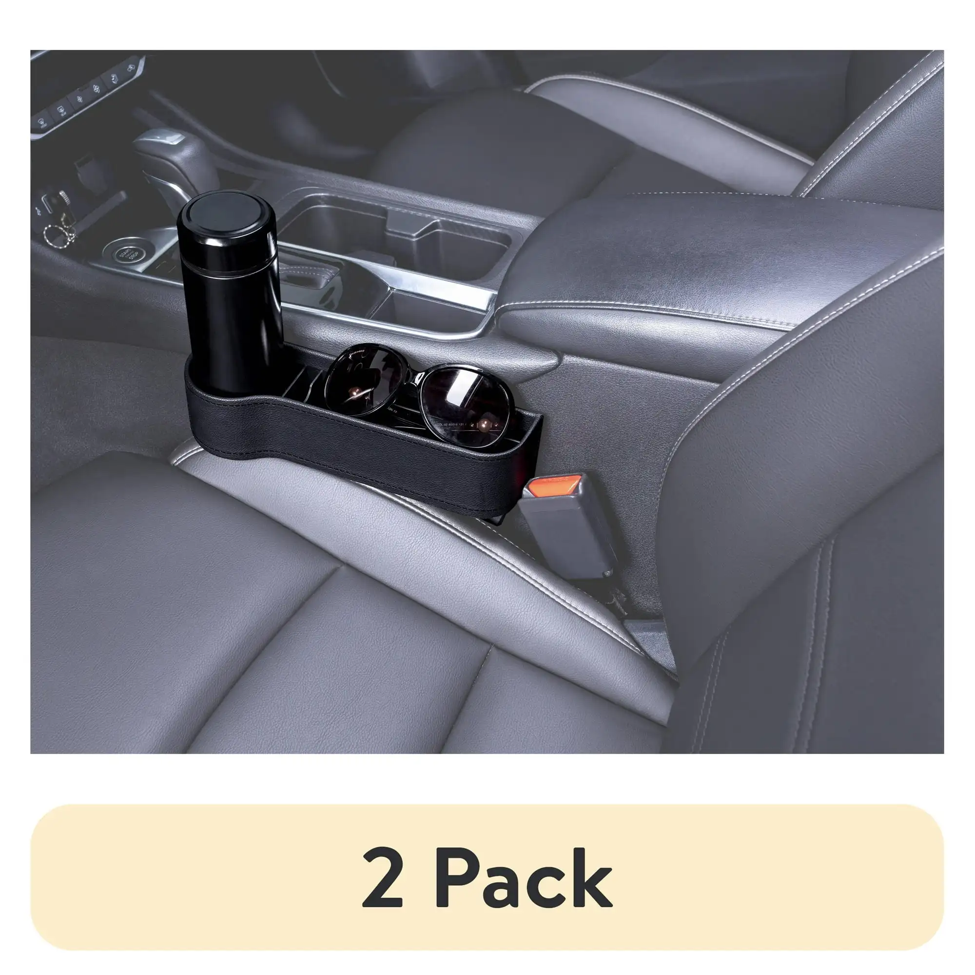 (2 pack) Auto Drive 1 Piece Automotive Car Seat Gap Storage Organizer Black - Universal Fit, 22OG10
(2 pack) Auto Drive 1 Piece Automotive Car Seat Gap Storage Organizer Black - Universal Fit, 22OG10