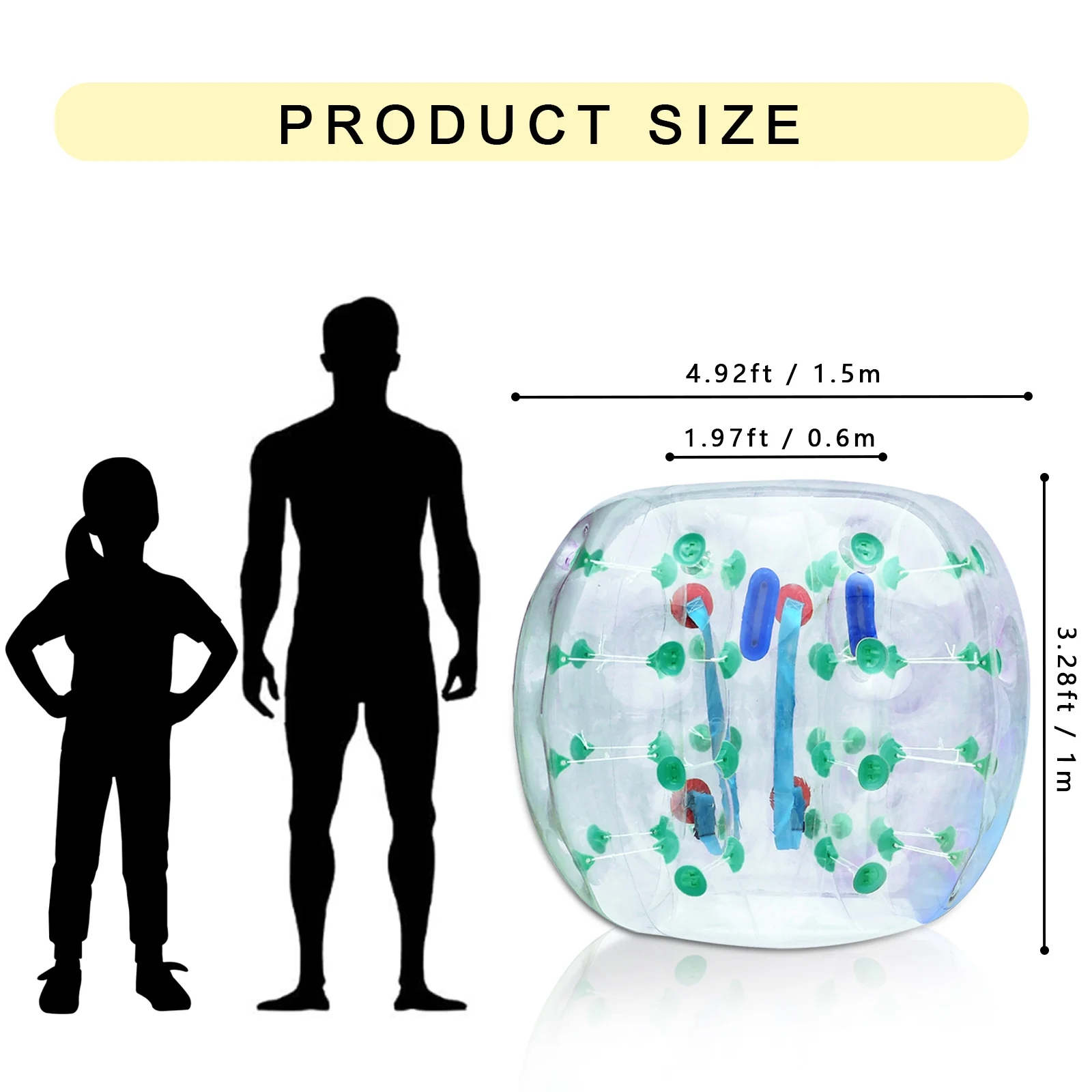 Inflatable Bumper Zorb Ball - Soccer Bubble Football Outdoor Toy
Inflatable Bumper Zorb Ball - Soccer Bubble Football Outdoor Toy