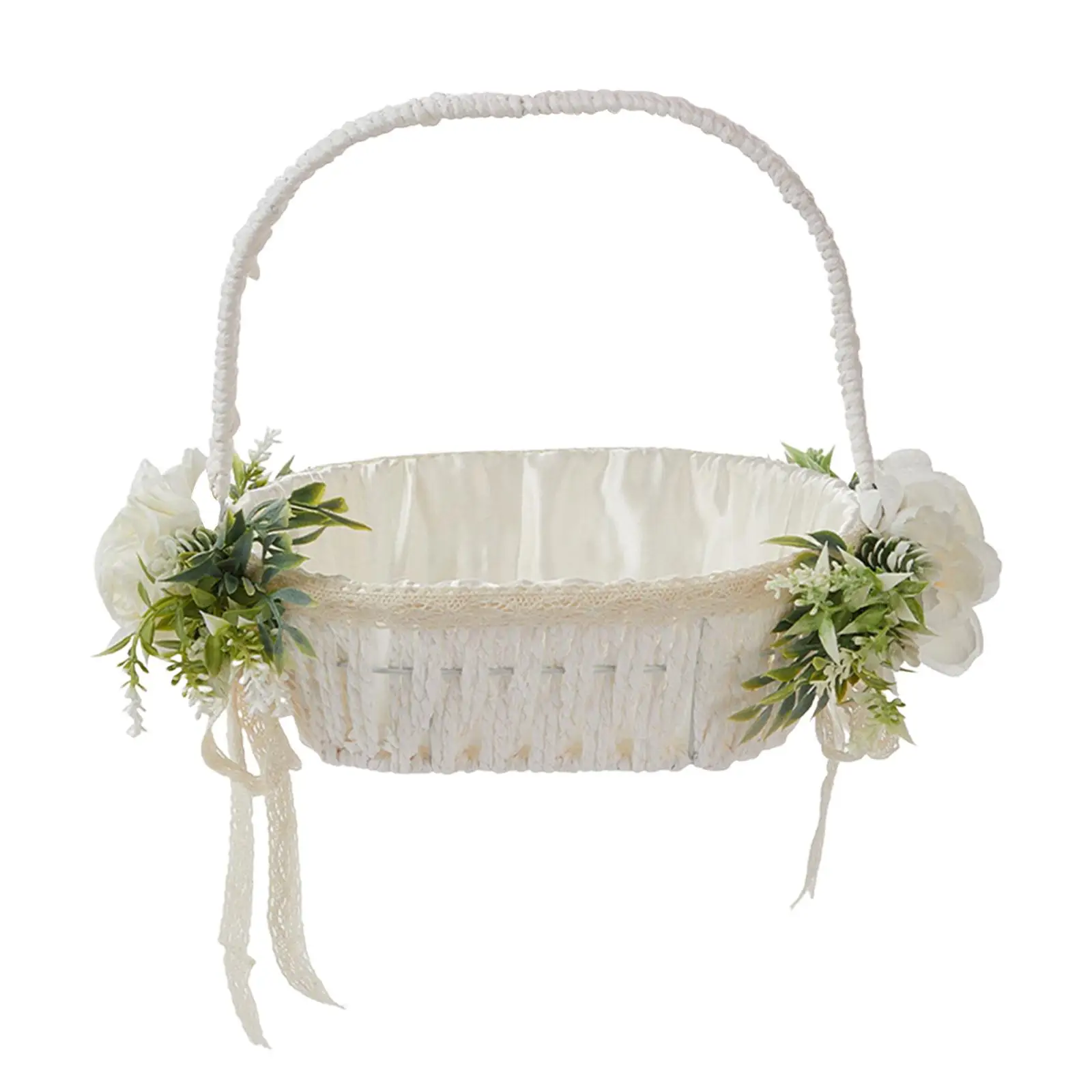 Wedding Basket Hand Flower Girl Basket Handcraft Handheld Elegant Woven Container Decoration for Birthday Centerpiece Events
Wedding Basket Hand Flower Girl Basket Handcraft Handheld Elegant Woven Container Decoration for Birthday Centerpiece Events