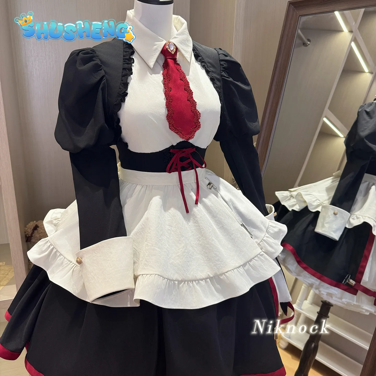 Yasuda Sayo Syanon Game When they cry 3 Cosplay Costume Women's Sweet Maid Uniform Headwear Wig Halloween Party Lolita Dress
Yasuda Sayo Syanon Game When they cry 3 Cosplay Costume Women's Sweet Maid Uniform Headwear Wig Halloween Party Lolita Dress