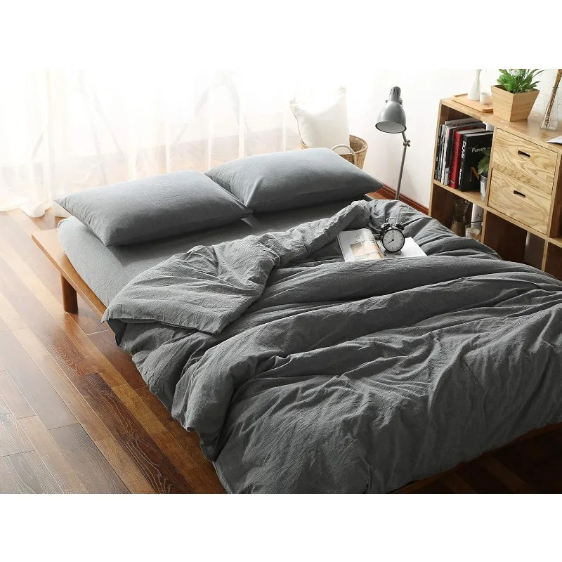 100% Washed Cotton Duvet Cover for Weighted Blanket 60x80 inches with 8 Ties, Zipper on Long Side/Grey/Just Duvet Cover
100% Washed Cotton Duvet Cover for Weighted Blanket 60x80 inches with 8 Ties, Zipper on Long Side/Grey/Just Duvet Cover