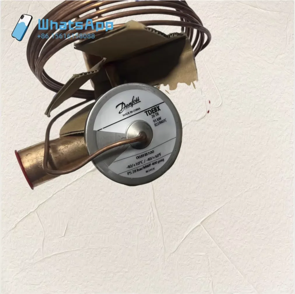 Suitable for York expansion valve 022G00002-021 Danfoss 068H8100 26TR special expansion valve
Suitable for York expansion valve 022G00002-021 Danfoss 068H8100 26TR special expansion valve