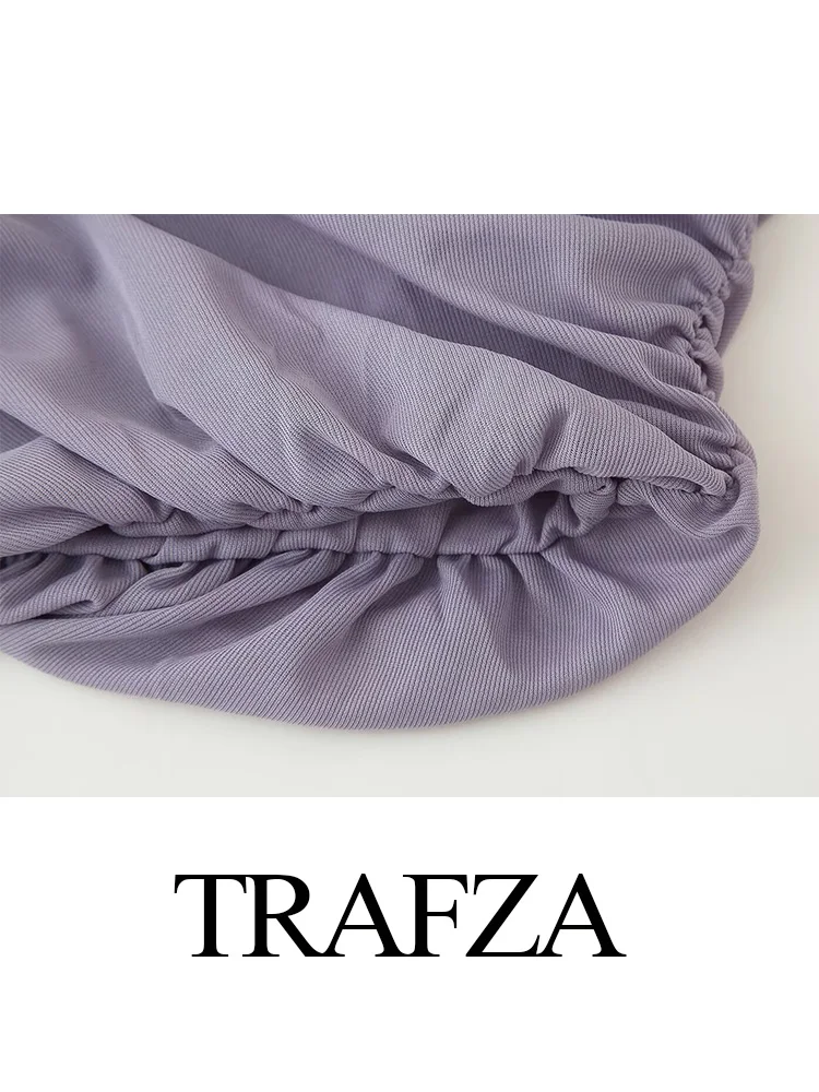 TRAFZA Summer Women New Fashion Sleeveless Solid Fold Decoration Asymmetry Backless Short Tulle Top+Casual Mid-Waist Skirt Suit
TRAFZA Summer Women New Fashion Sleeveless Solid Fold Decoration Asymmetry Backless Short Tulle Top+Casual Mid-Waist Skirt Suit
