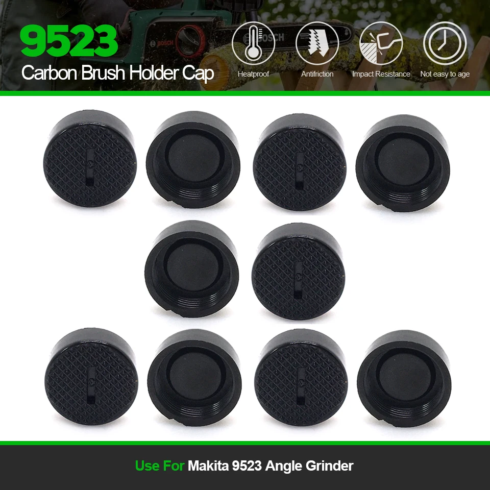10Pcs Carbon Brush Holder Cap Replace For Makita 9523 Angle Grinder Spare Parts Power Tool Accessories Hardness Good Fast
10Pcs Carbon Brush Holder Cap Replace For Makita 9523 Angle Grinder Spare Parts Power Tool Accessories Hardness Good Fast