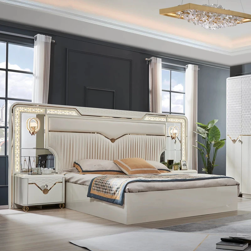 &Wholesale New Design Modern White Fabric Queen Double Bed Room King Wood King Size Full Set Bedroom Furniture
&Wholesale New Design Modern White Fabric Queen Double Bed Room King Wood King Size Full Set Bedroom Furniture