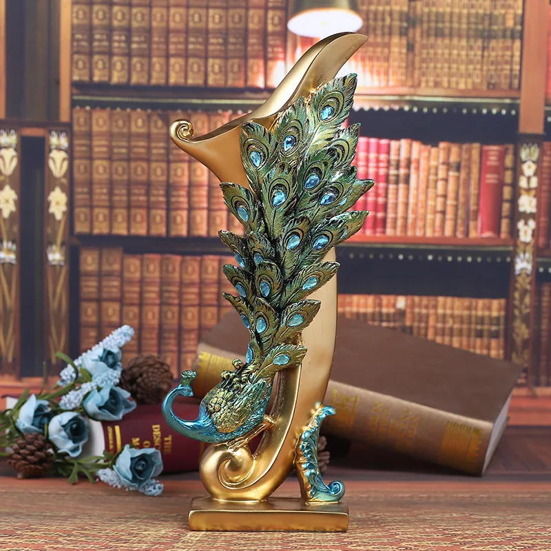 European Resin Retro Peacock Flower Vase Creative Home Handmade Crafts Plant Pot Living Room Home Decoration Accessories
European Resin Retro Peacock Flower Vase Creative Home Handmade Crafts Plant Pot Living Room Home Decoration Accessories