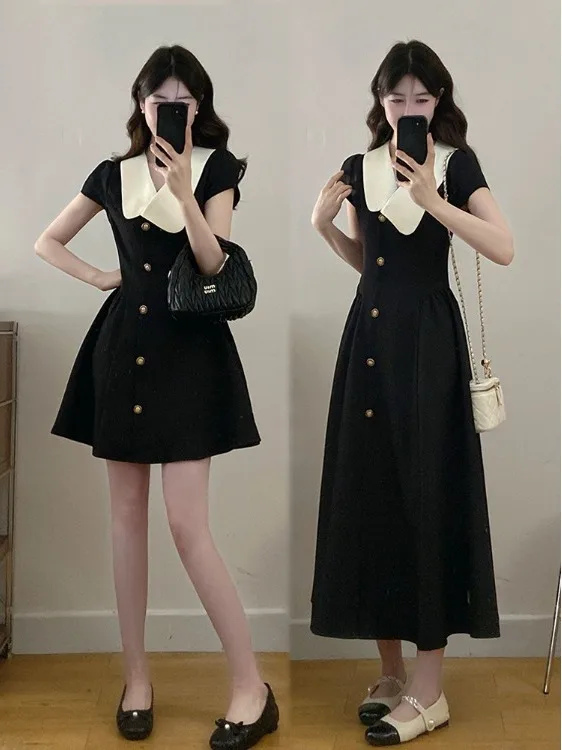 Summer 2026 A-Line Midi Dress Women's plus Size Black Dress Slimming Flattering French Style Breathable Skin-Friendly Short S...
Summer 2026 A-Line Midi Dress Women's plus Size Black Dress Slimming Flattering French Style Breathable Skin-Friendly Short S...