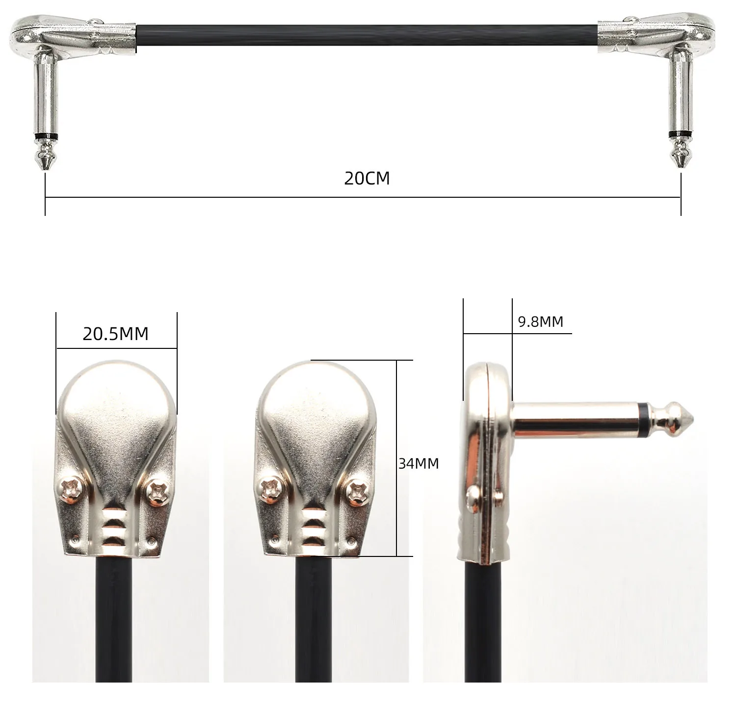 6pcs/set Guitar Patch Cable 20cm Pedal Boards Cord 1/4 Mono Right Angle Pancake Type Connectors Gold/Chrome
6pcs/set Guitar Patch Cable 20cm Pedal Boards Cord 1/4 Mono Right Angle Pancake Type Connectors Gold/Chrome