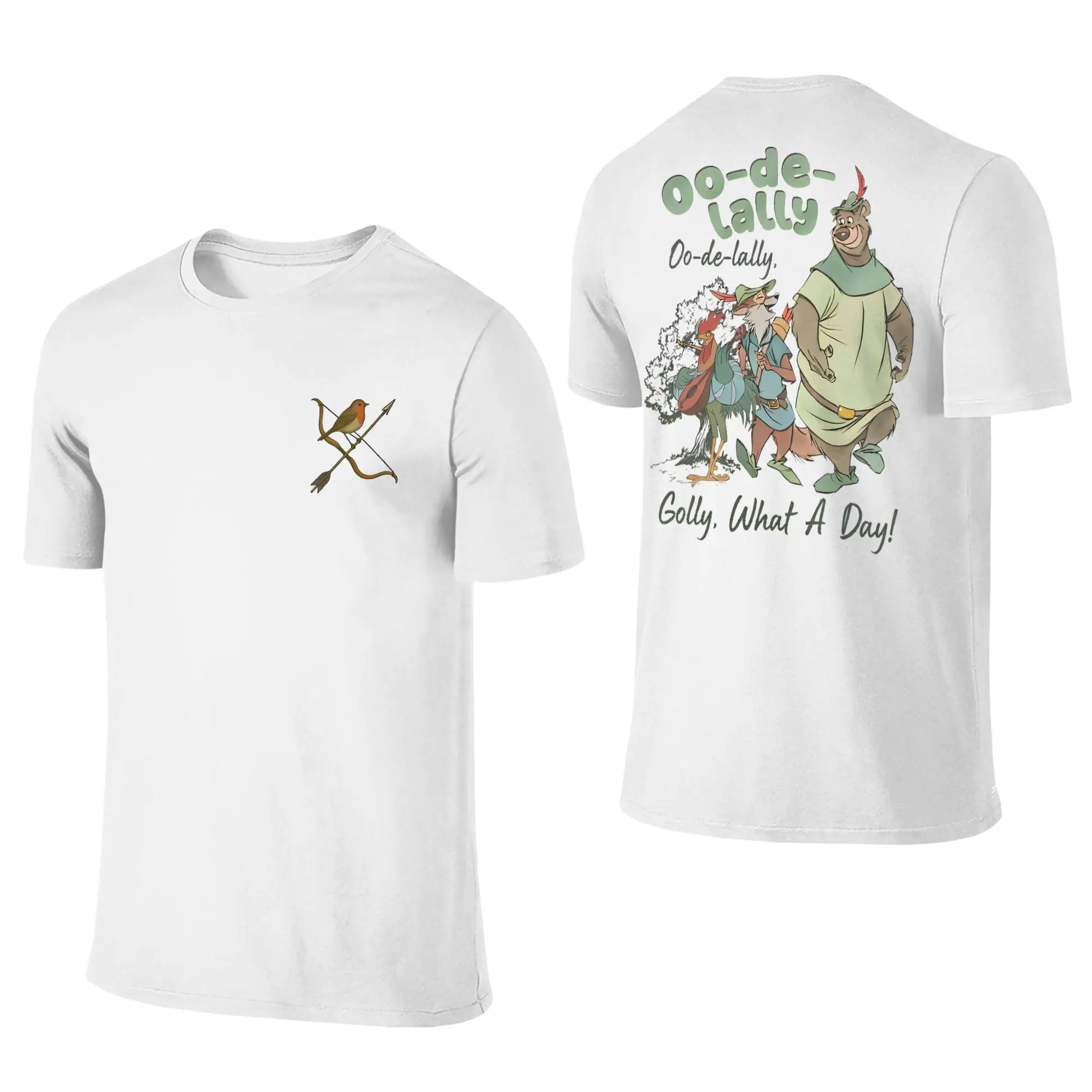 Акварельные футболки Robin Hood Oo De Lally Golly What A Day, одежда из 100% хлопка, футболка с круглым вырезом, двусторонние футболки больших размеров
Акварельные футболки Robin Hood Oo De Lally Golly What A Day, одежда из 100% хлопка, футболка с круглым вырезом, двусторонние футболки больших размеров