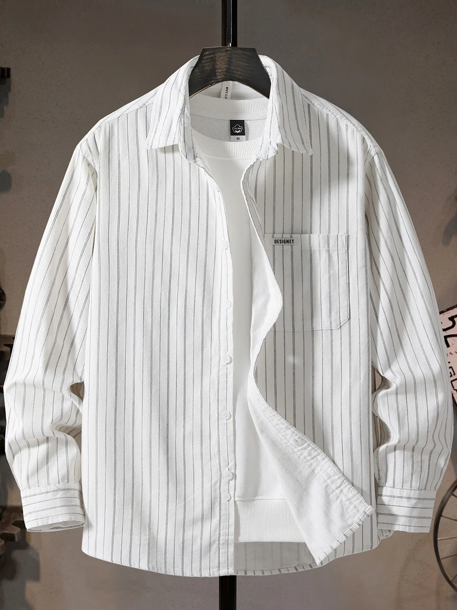 Мужская модная рубашка Haome из чистого хлопка с полосками, комфортная, с высококачественной текстурой, с воротником, повседневная, универсальная, с длинным рукавом
Мужская модная рубашка Haome из чистого хлопка с полосками, комфортная, с высококачественной текстурой, с воротником, повседневная, универсальная, с длинным рукавом