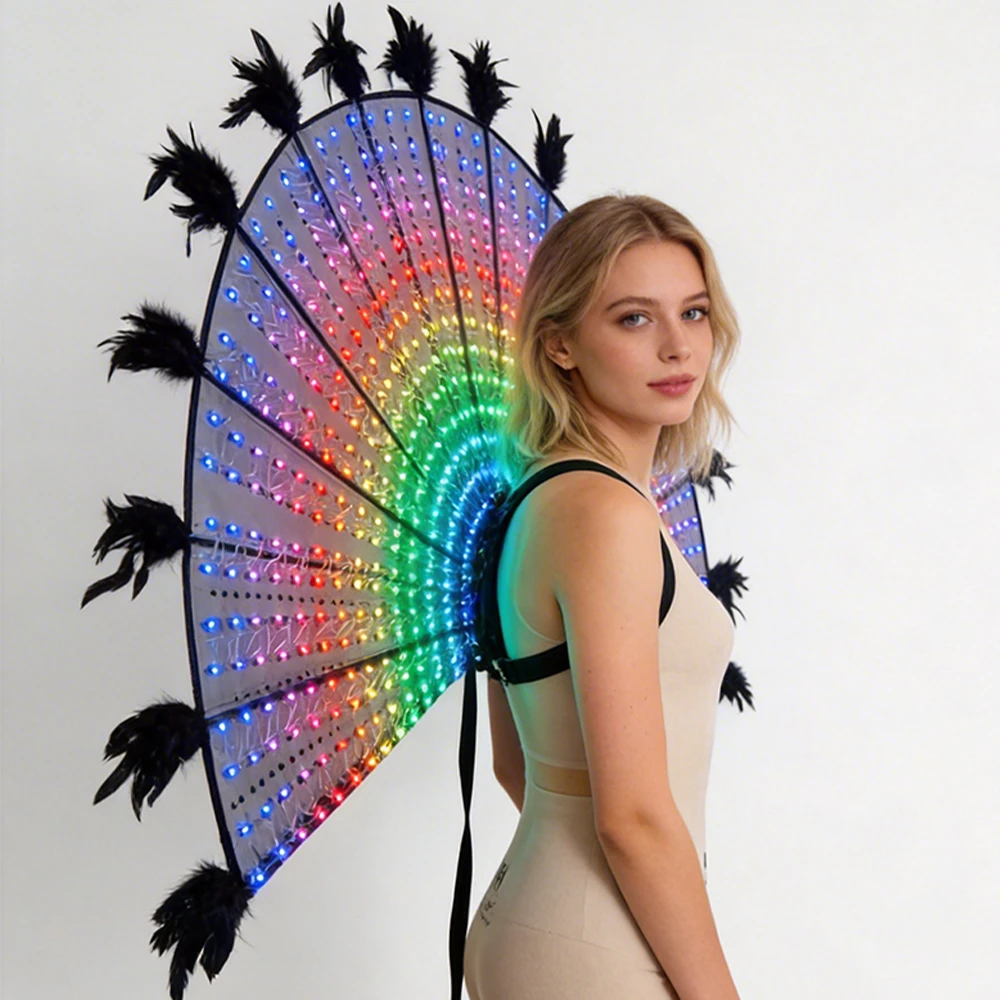 Colorful 1M LED Fairy Dance Butterfly Wings Fluorescent Performance Costume Accessories Belly Dance Wing Supplies
Colorful 1M LED Fairy Dance Butterfly Wings Fluorescent Performance Costume Accessories Belly Dance Wing Supplies