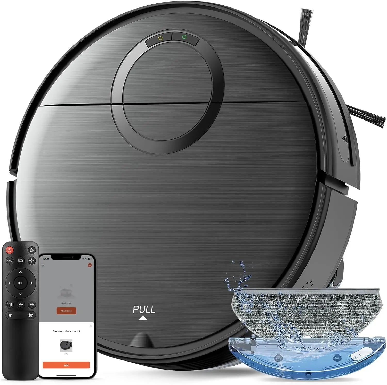 Робот-пылесос 2-в-1 с функцией мытья полов, управлением через Wi-Fi и приложение, мощным всасыванием для твердых полов и шерсти домашних животных
Робот-пылесос 2-в-1 с функцией мытья полов, управлением через Wi-Fi и приложение, мощным всасыванием для твердых полов и шерсти домашних животных