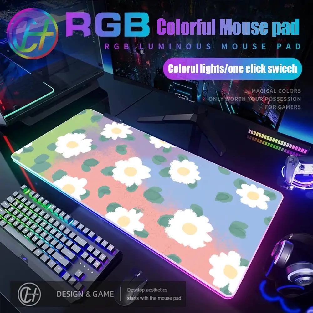 Милый коврик для мыши с цветком, коврик для мыши, игровой коврик для мыши RGB, настольный коврик HD Gamer, большой коврик для мыши со светодиодной подсветкой XXL
Милый коврик для мыши с цветком, коврик для мыши, игровой коврик для мыши RGB, настольный коврик HD Gamer, большой коврик для мыши со светодиодной подсветкой XXL