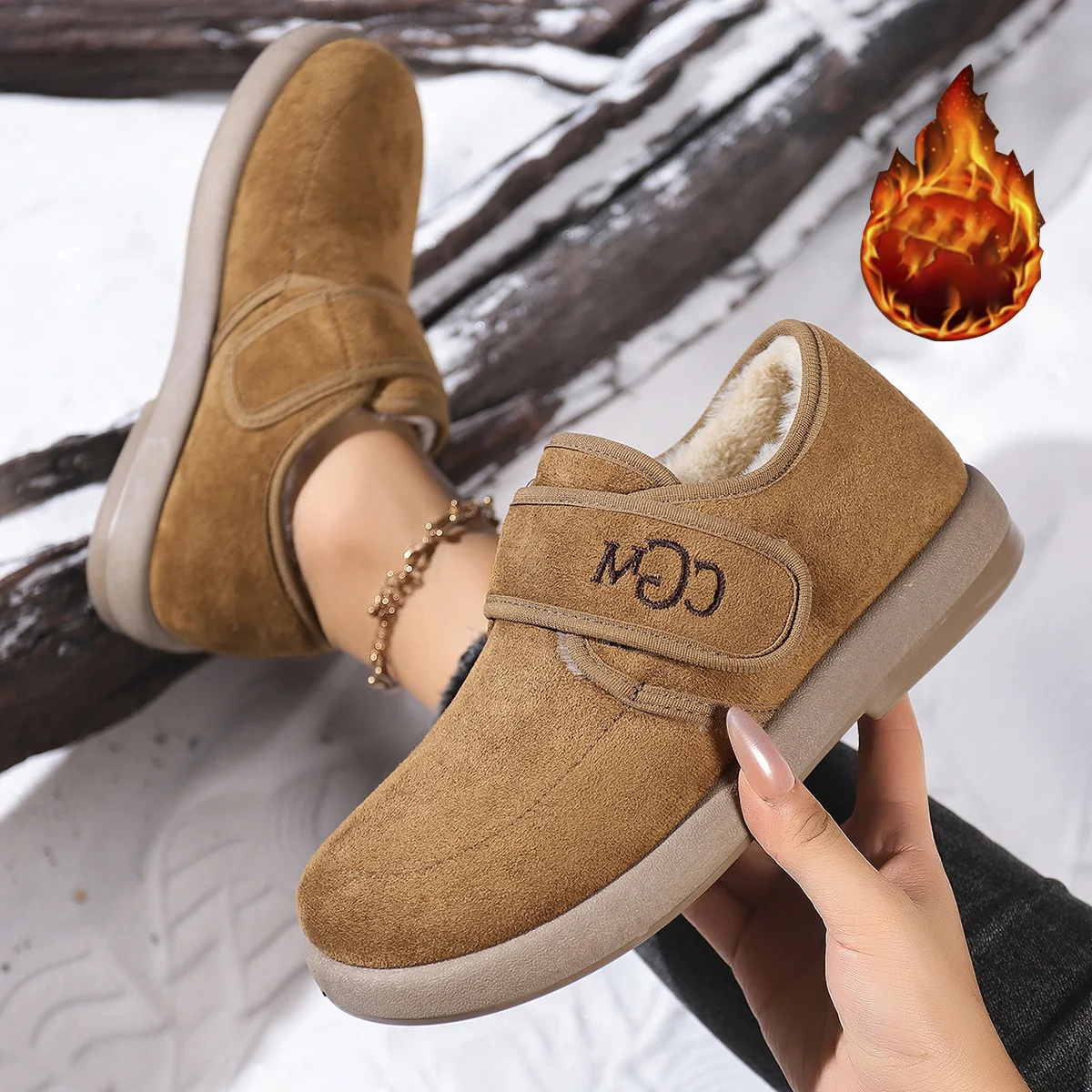 Ladies Cotton Winter Boots Fleece Lined Flat Heel round Toe Casual Shoes Versatile Short Boots Cold Resistant Warmth Shoes
Ladies Cotton Winter Boots Fleece Lined Flat Heel round Toe Casual Shoes Versatile Short Boots Cold Resistant Warmth Shoes