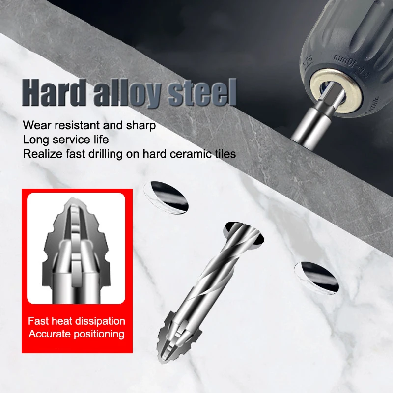 Tungsten Steel Serrated Drill Bit Kit 7Pcs/Set Wear Resistant Drilling Tools For Ceramic Tile Glass Concrete Plastic Drilling
Tungsten Steel Serrated Drill Bit Kit 7Pcs/Set Wear Resistant Drilling Tools For Ceramic Tile Glass Concrete Plastic Drilling