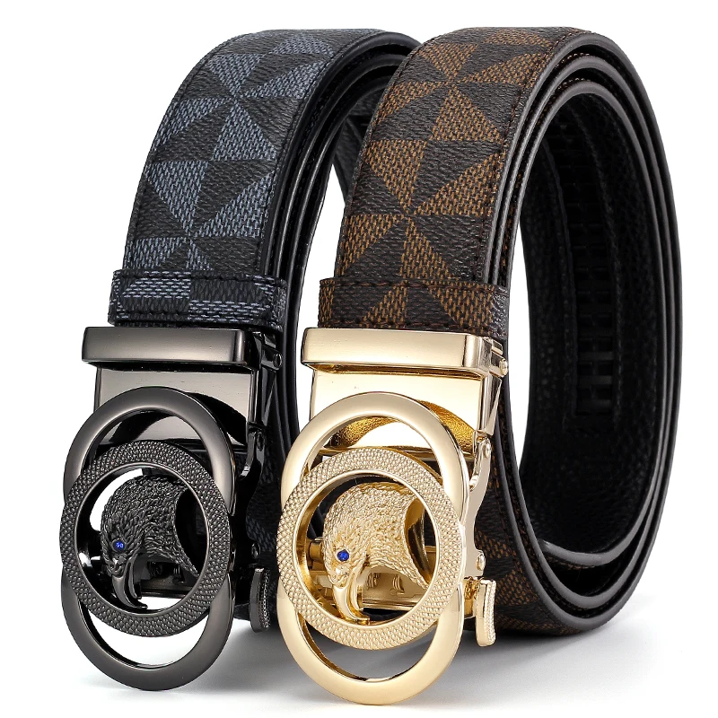 2026 Fashion Men's Geometric Pattern PU Leather Belt Eagle Head Automatic Buckle Formal Business Waist Strap
2026 Fashion Men's Geometric Pattern PU Leather Belt Eagle Head Automatic Buckle Formal Business Waist Strap