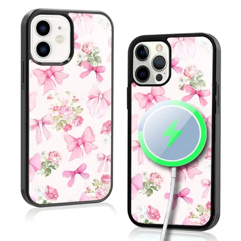Posie Pink Bow Phone Case For IPhone 11 12 13 14 15 Plus Pro Max Mirror Acrylic Cover For Magsafe Wireless Charging
Posie Pink Bow Phone Case For IPhone 11 12 13 14 15 Plus Pro Max Mirror Acrylic Cover For Magsafe Wireless Charging