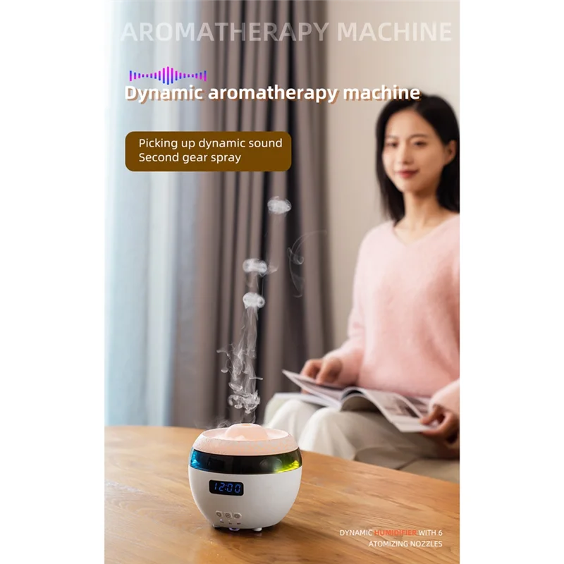 N02R-Dynamic Humidifier Home Desktop Digital Display Clock Wireless Remote Control Essence Oil Aromatherapy Machine EU Plug
N02R-Dynamic Humidifier Home Desktop Digital Display Clock Wireless Remote Control Essence Oil Aromatherapy Machine EU Plug