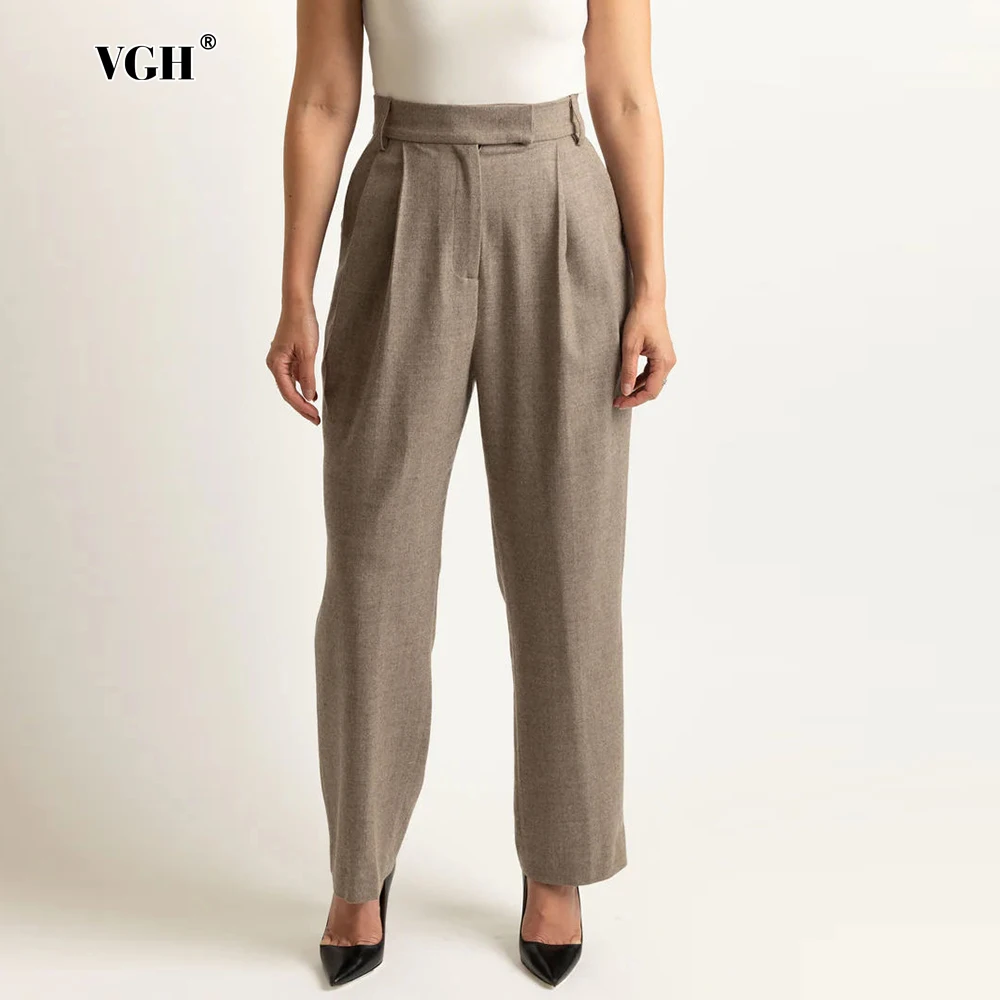 VGH Vintage Soild Trousers For Women High Wiast Patchwork Pocket Minimalist Casual Straight Leg Pants Female Fashion Clothes New
VGH Vintage Soild Trousers For Women High Wiast Patchwork Pocket Minimalist Casual Straight Leg Pants Female Fashion Clothes New
