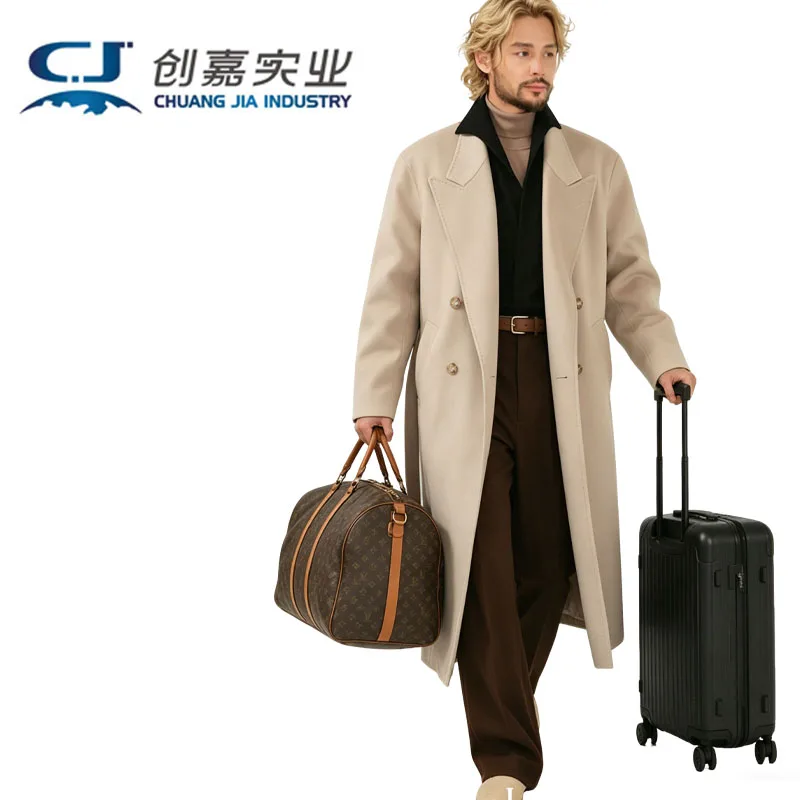 Natural Pure Wool Men's Double-breasted Lace-up Long Coat, Classic Style Men's Clothing for Autumn and Winter Woolen Fabric
Natural Pure Wool Men's Double-breasted Lace-up Long Coat, Classic Style Men's Clothing for Autumn and Winter Woolen Fabric
