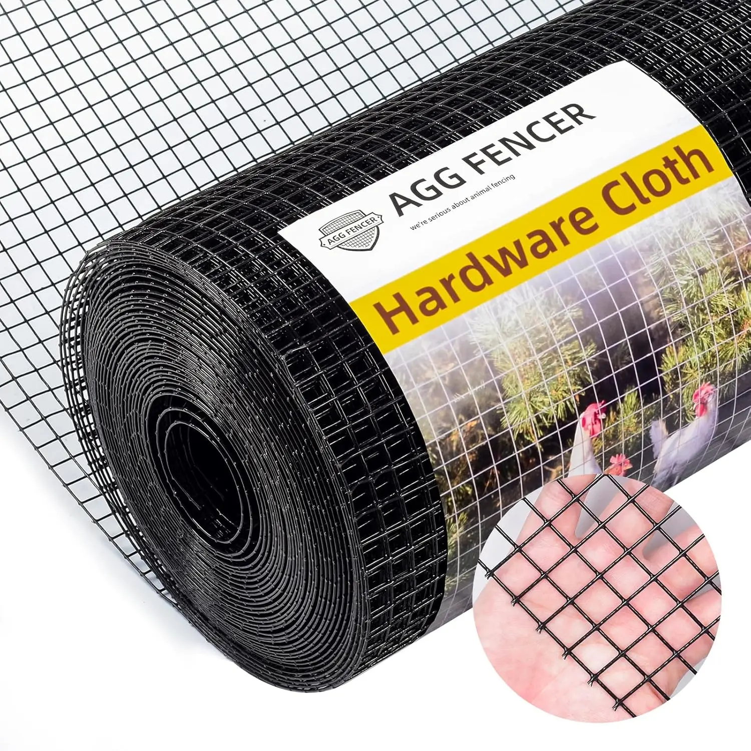 Black Hardware Cloth 1/2 inch 48 x 100ft PVC Coated Wire Mesh Vinyl Coated Fence, Welded Metal Chicken Wire Fencing Roll, Garden
Black Hardware Cloth 1/2 inch 48 x 100ft PVC Coated Wire Mesh Vinyl Coated Fence, Welded Metal Chicken Wire Fencing Roll, Garden