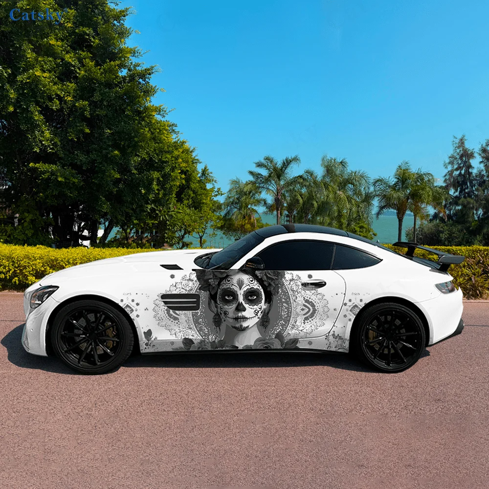 Skull Woman with Day of the Dead Makeup; Mandala Pattern Sticker; Car Decal for Truck; Durable, Fade-Resistant, to Apply and Rem
Skull Woman with Day of the Dead Makeup; Mandala Pattern Sticker; Car Decal for Truck; Durable, Fade-Resistant, to Apply and Rem