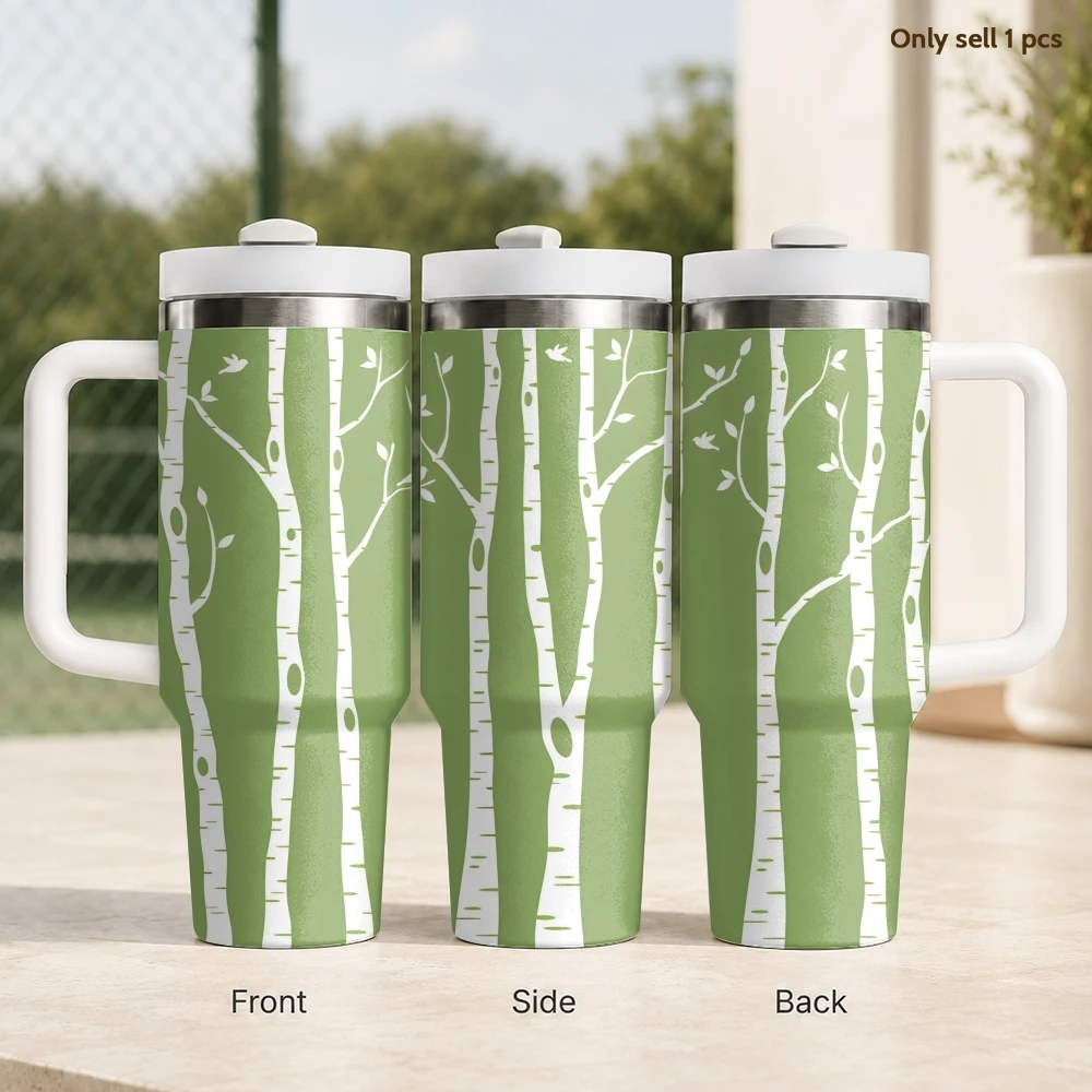 Tree Birch Nature Green Vacuum Flasks 40oz Stainless Steel Insulated Tumbler with Handle Straw Leakproof Cup Daily Travel Mug
Tree Birch Nature Green Vacuum Flasks 40oz Stainless Steel Insulated Tumbler with Handle Straw Leakproof Cup Daily Travel Mug