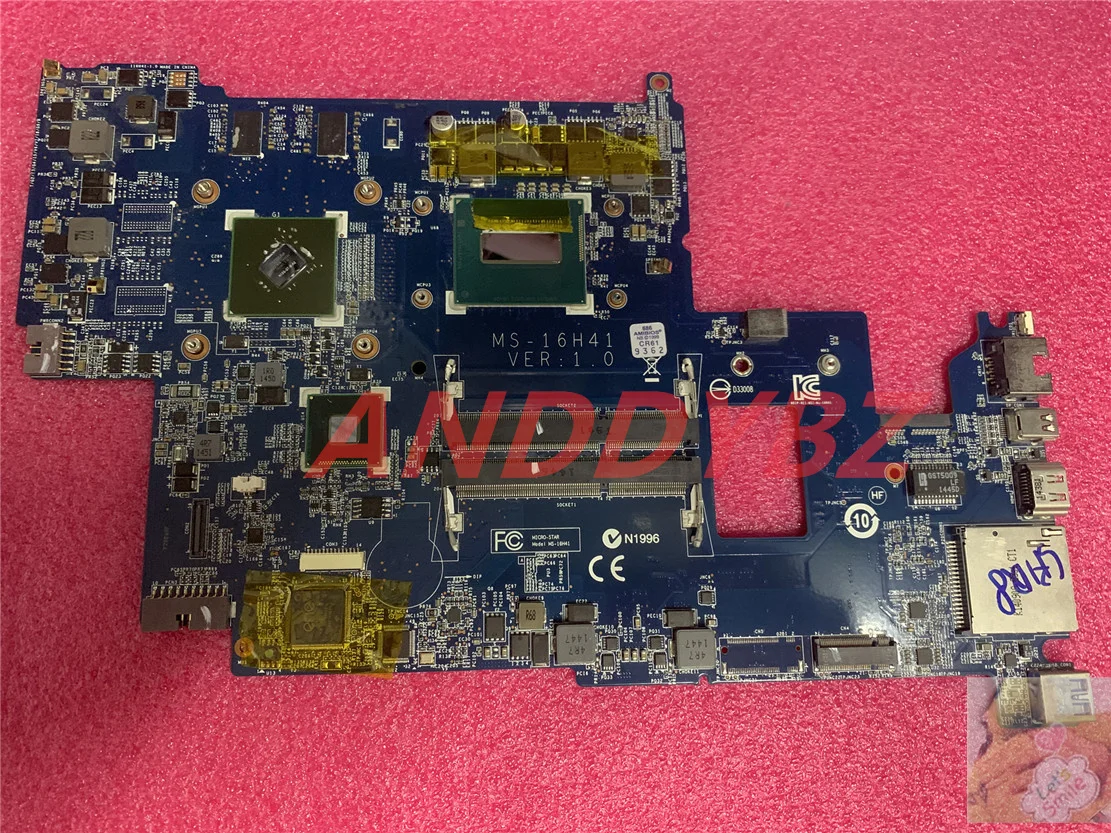 MS-16H41 VER 1.0 для материнской платы MSI LAPTOP GS60 WS60 MS-16H4 с процессором I7 и GTX850M, 100% идеальная работа
MS-16H41 VER 1.0 для материнской платы MSI LAPTOP GS60 WS60 MS-16H4 с процессором I7 и GTX850M, 100% идеальная работа