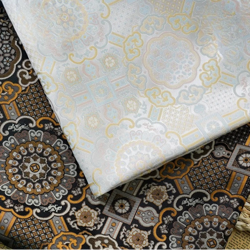 Imitation Song Brocade Yarn Dyed Fabric Chinese Traditional Jacquard Qipao Hanfu Dress Material Silk Blended Luxury Textile
Imitation Song Brocade Yarn Dyed Fabric Chinese Traditional Jacquard Qipao Hanfu Dress Material Silk Blended Luxury Textile