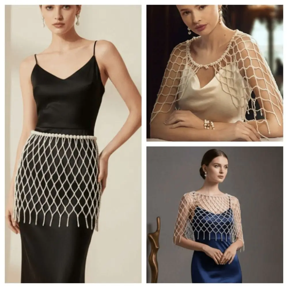 Mesh Skirtbelt Elegant Pearl Waist Chain Handmade Hollow Out Pearls Tassel Shawl Vintage French Style Beaded Belt Fashionista
Mesh Skirtbelt Elegant Pearl Waist Chain Handmade Hollow Out Pearls Tassel Shawl Vintage French Style Beaded Belt Fashionista