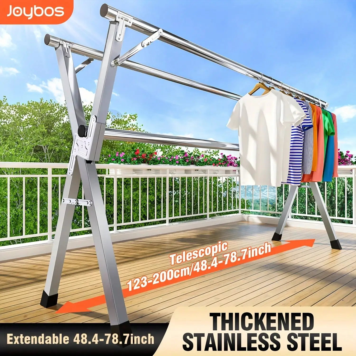 Single-Pole Clothes Rack, Adjustable Length And Foldable For Outdoor And Indoor Use, Durable Metal Clothes Rack, Foldable Clothe
Single-Pole Clothes Rack, Adjustable Length And Foldable For Outdoor And Indoor Use, Durable Metal Clothes Rack, Foldable Clothe