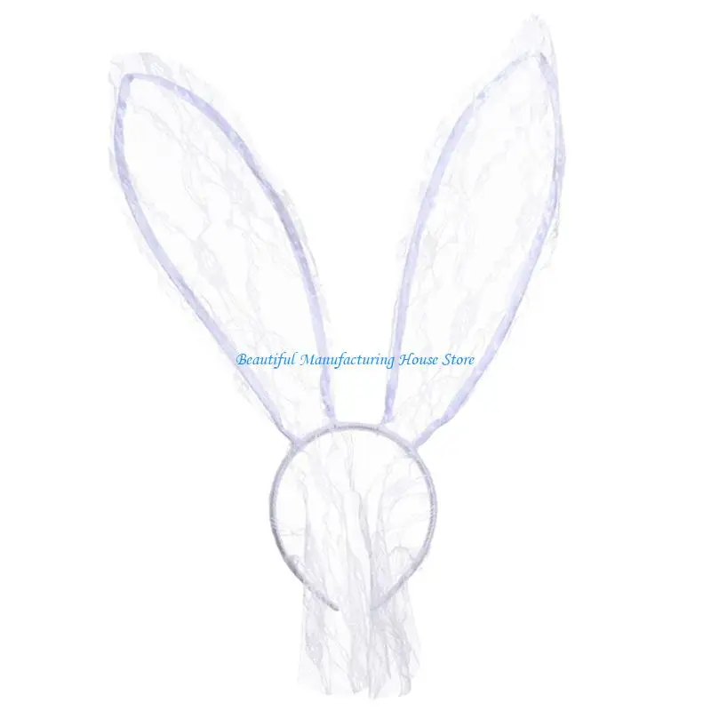 E56A Rabbits Ear Headband Veil Bunny Ear Headband For Women Lace Headband EyeMask
E56A Rabbits Ear Headband Veil Bunny Ear Headband For Women Lace Headband EyeMask