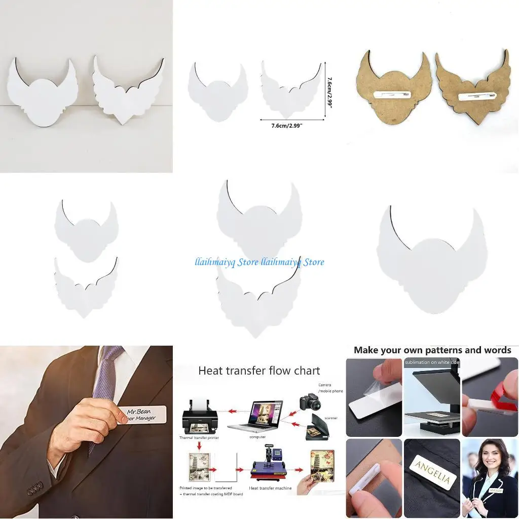 573B Sublimation Badges Pin DIY Blank Name Badge Heat Transfer Name Tag with Pin Backing for Personalized Badges Making
573B Sublimation Badges Pin DIY Blank Name Badge Heat Transfer Name Tag with Pin Backing for Personalized Badges Making