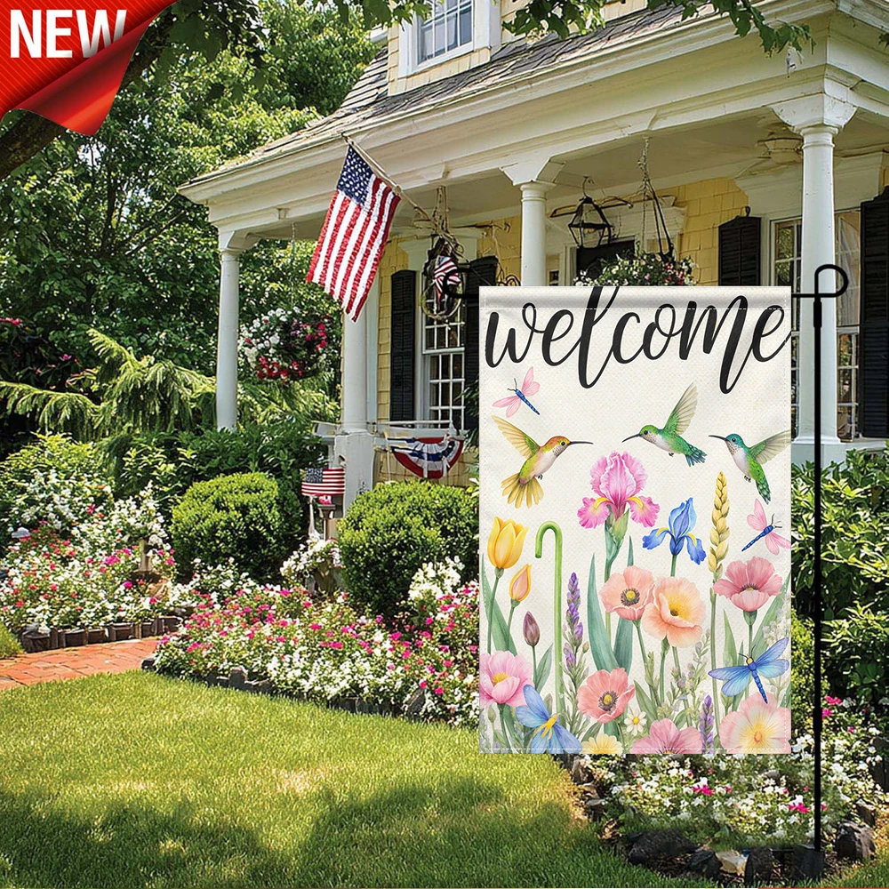 1PC, Welcome Hummingbird Floral Garden Flag Dragonfly Flower Outdoor Decorative Yard Flag
1PC, Welcome Hummingbird Floral Garden Flag Dragonfly Flower Outdoor Decorative Yard Flag