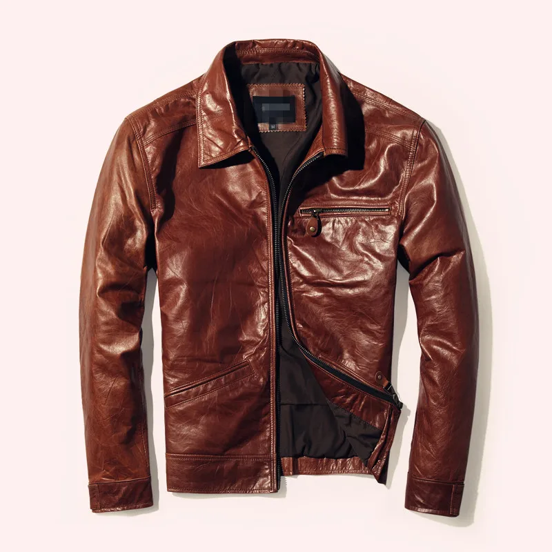 Amekaji Leather Coat First Layer Cowhide Distressed Retro Lapels Men's Clothes Slim Fit Short Trendy
Amekaji Leather Coat First Layer Cowhide Distressed Retro Lapels Men's Clothes Slim Fit Short Trendy