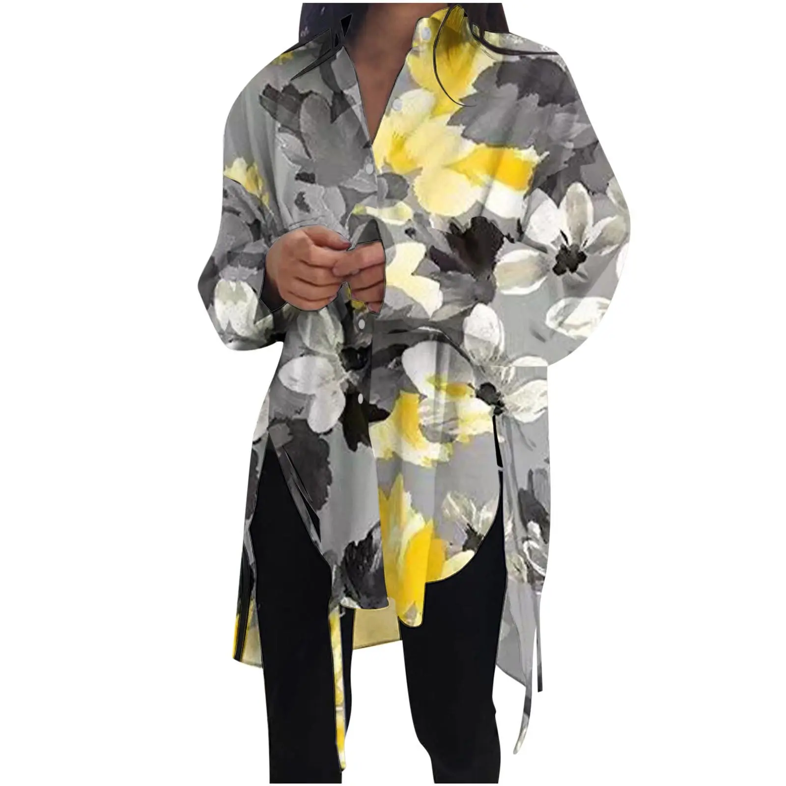 Женская рубашка с цветочным принтом, весна-лето 2021, модная свободная повседневная рубашка на шнуровке с коротким передом и длинной спиной, уличная рубашка
Женская рубашка с цветочным принтом, весна-лето 2021, модная свободная повседневная рубашка на шнуровке с коротким передом и длинной спиной, уличная рубашка