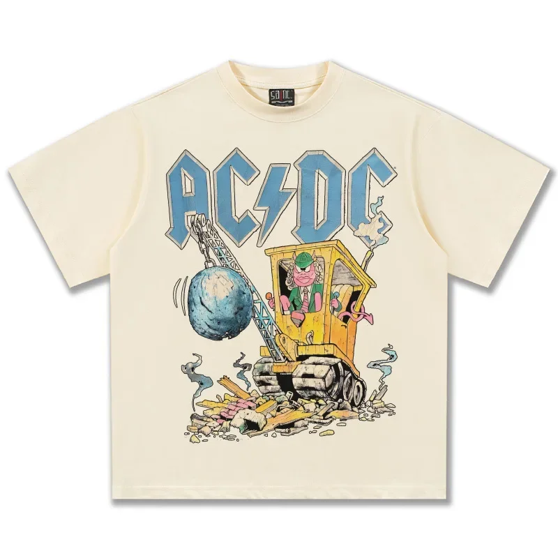 Rock band new printed t-shirt men's 2025 retro fashion loose 100% cotton t-shirt street breathable o-neck short-sleeved top
Rock band new printed t-shirt men's 2025 retro fashion loose 100% cotton t-shirt street breathable o-neck short-sleeved top