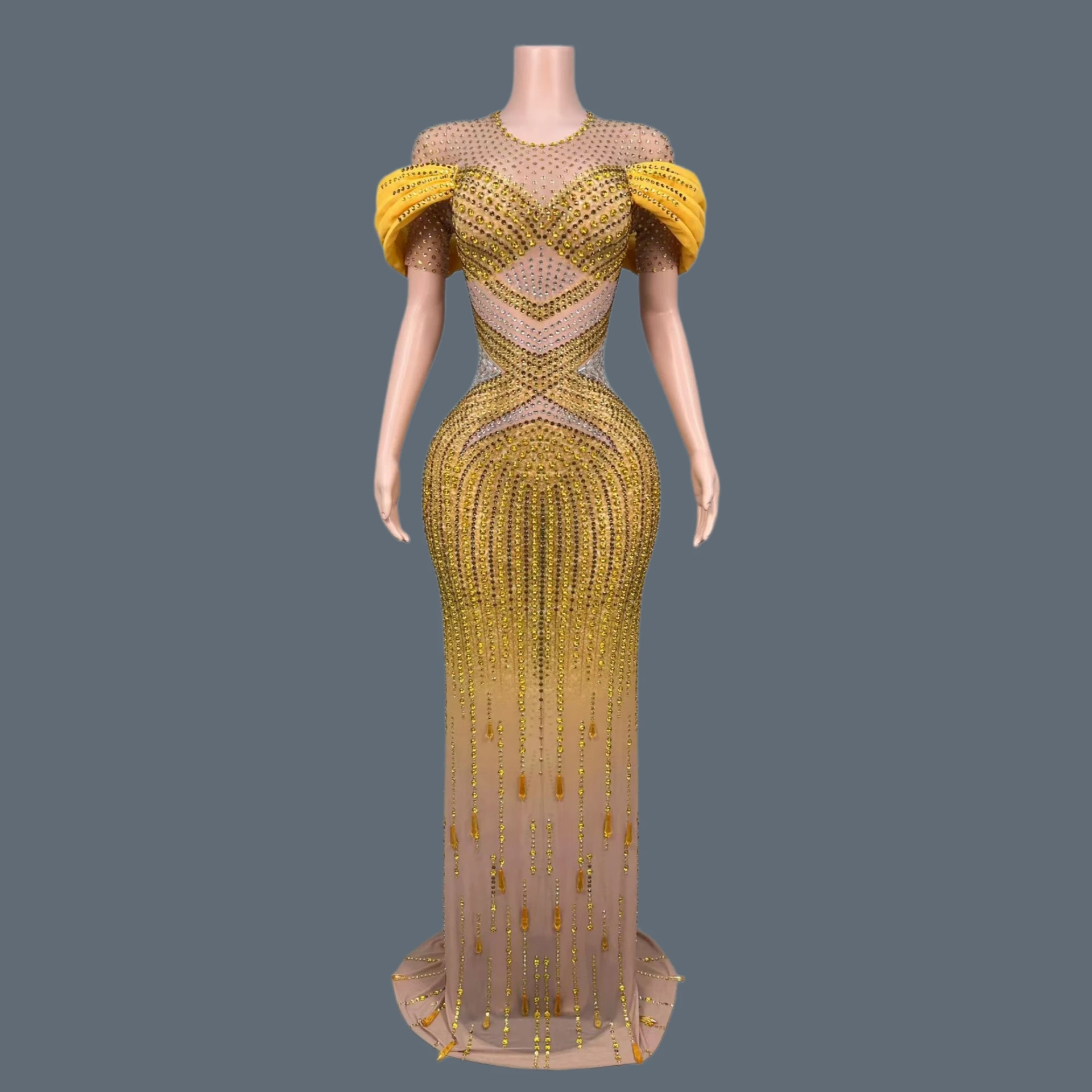 Formal Floor-length Dress Women Sparkly Crystals Pearls Evening Gown Birthday Celebrate Party Photo Shoot Wear Luxury Yinxing
Formal Floor-length Dress Women Sparkly Crystals Pearls Evening Gown Birthday Celebrate Party Photo Shoot Wear Luxury Yinxing