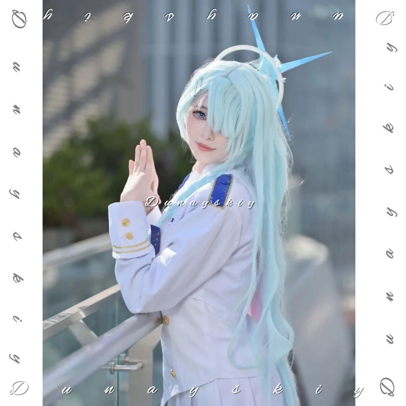 Anime Game Blue Archive Cosplay General Student Council President Costume Kawaii Long White Dress JK Uniform Wigs Halloween 코스프레
Anime Game Blue Archive Cosplay General Student Council President Costume Kawaii Long White Dress JK Uniform Wigs Halloween 코스프레