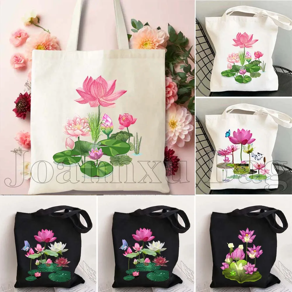 Beautiful Esthetic Lotus Flower Painting Women Cotton Shoulder Tote Bag Harajuku Handbag Shopper Reusable Cotton Shopping Bag
Beautiful Esthetic Lotus Flower Painting Women Cotton Shoulder Tote Bag Harajuku Handbag Shopper Reusable Cotton Shopping Bag