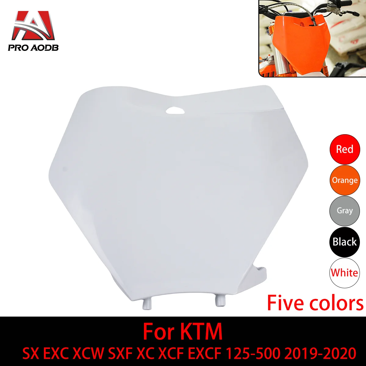 Motorcycle Plastic Cover Front Number Plate Registration Fender For KTM EXC EXCF SX SXF XC XCF XCW XCFW 125-500 2017-2023 Parts
Motorcycle Plastic Cover Front Number Plate Registration Fender For KTM EXC EXCF SX SXF XC XCF XCW XCFW 125-500 2017-2023 Parts