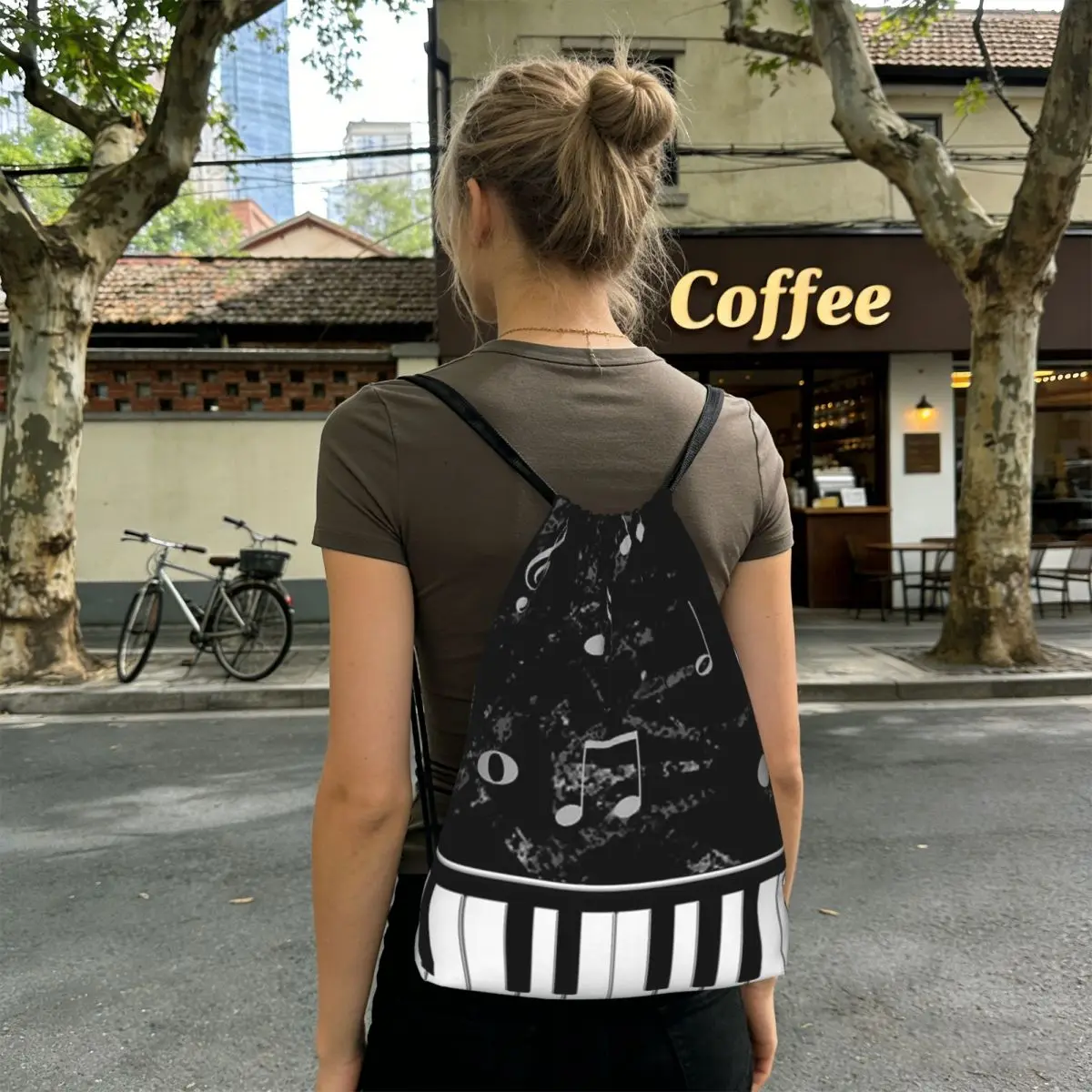 Piano Key Musical Note Pattern Backpacks Multi-function Drawstring Bags Shoes Bag Book Bags for Travel School
Piano Key Musical Note Pattern Backpacks Multi-function Drawstring Bags Shoes Bag Book Bags for Travel School