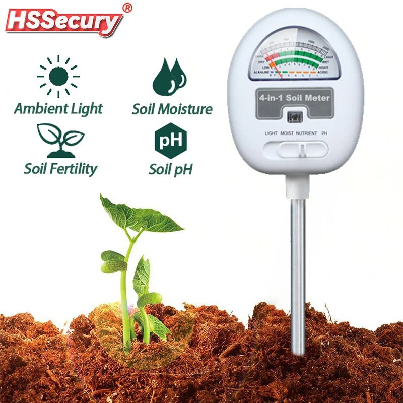 4 in 1 Soil PH Meter Tester Soil Tester PH Moisture meter Temperature Sunlight Intensity measurement Analysis Soil Acidity Test
4 in 1 Soil PH Meter Tester Soil Tester PH Moisture meter Temperature Sunlight Intensity measurement Analysis Soil Acidity Test