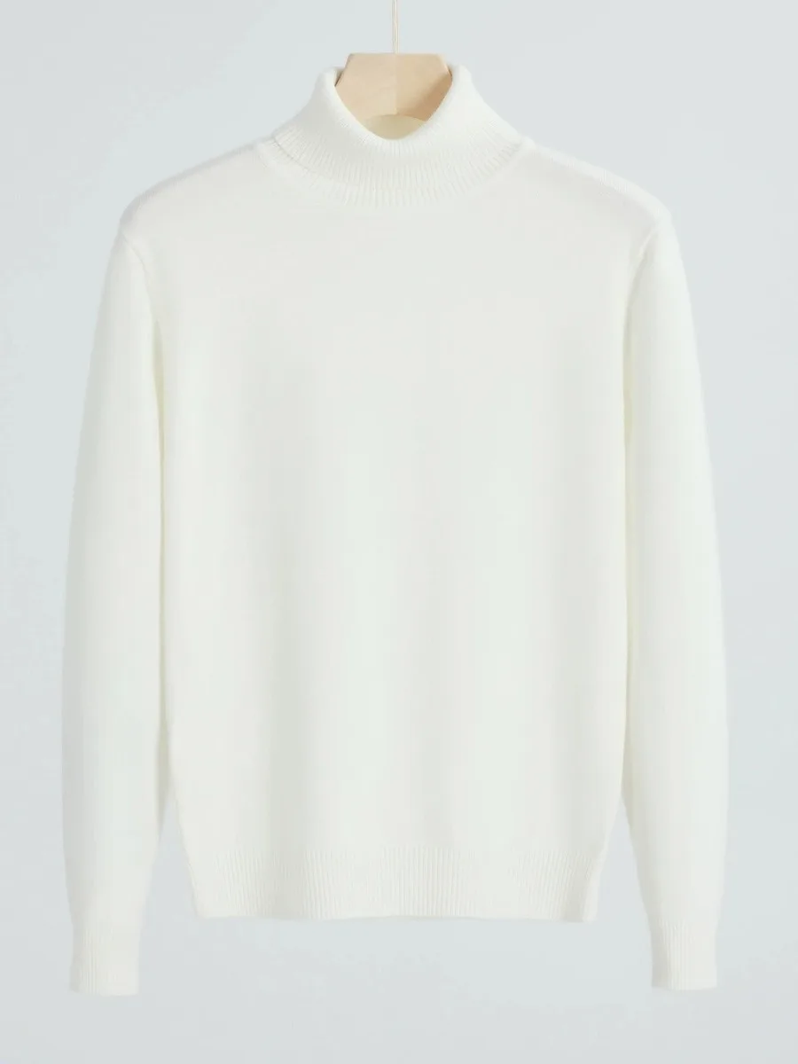 Мужской однотонный вязаный свитер с высоким воротником, термостойкий базовый слой, повседневная одежда, длинный теплый топ со средним вырезом
Мужской однотонный вязаный свитер с высоким воротником, термостойкий базовый слой, повседневная одежда, длинный теплый топ со средним вырезом